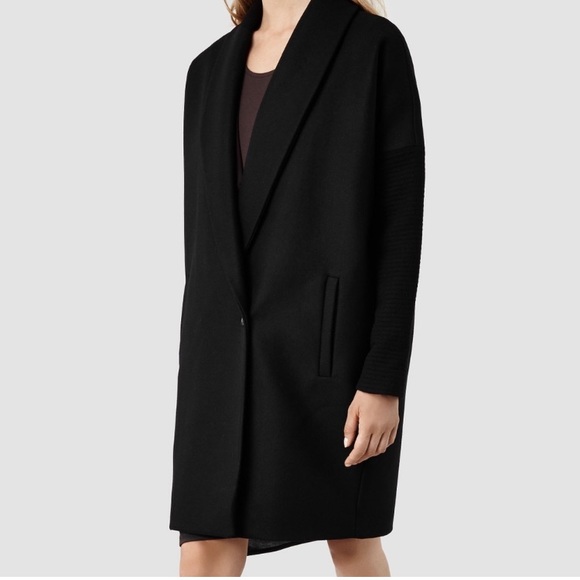 All Saints Jackets & Blazers - ALL SAINTS Nesi Coat Black Size 6